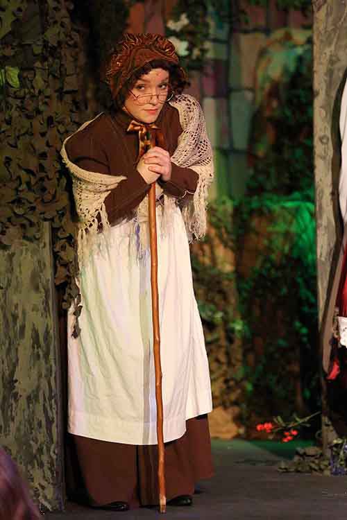 Red Riding Hoods Granny. Scene from Into The Woods